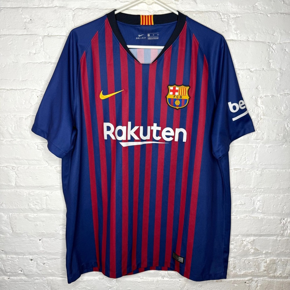 Nike FC Barcelona Home 2018-19 Stadium Soccer Jersey  Men's XL LaLiga‎